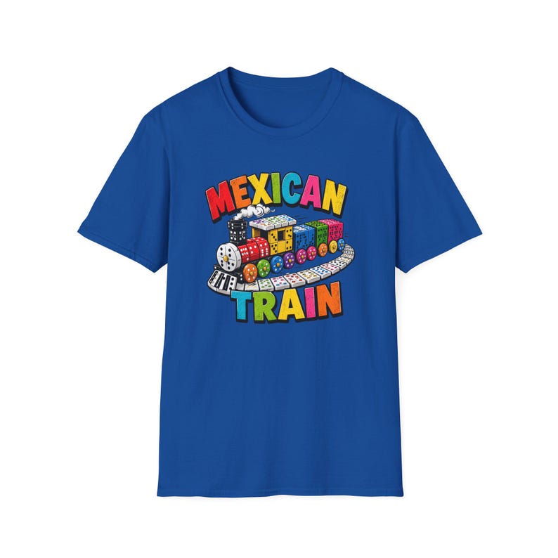 Mexican Train Dominoes T-Shirt | Colorful Train Domino Family Game Night Tee image 13
