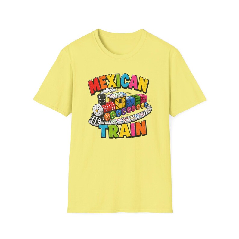 Mexican Train Dominoes T-Shirt | Colorful Train Domino Family Game Night Tee image 7