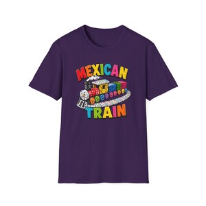 Mexican Train Dominoes T-Shirt | Colorful Train Domino Family Game Night Tee image 15
