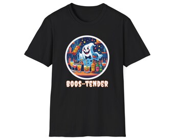 Halloween Ghost T-Shirt, Boo Shirt, Bartender Tee, Spooky Season, Trick or Treat Gift