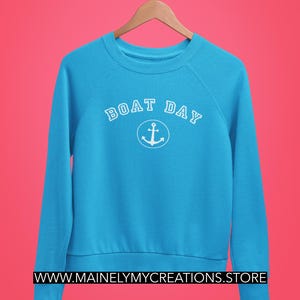 Nautical Anchor Sweatshirt, Boat Day Crewneck Jumper, Marina  Nautical Style Top, Boat Lover Pullover, Boater Gift