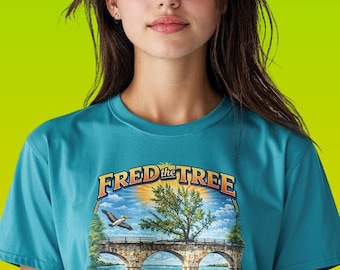 Maglietta Fred the Tree Seven Mile Bridge / Grafica del ponte delle Florida Keys