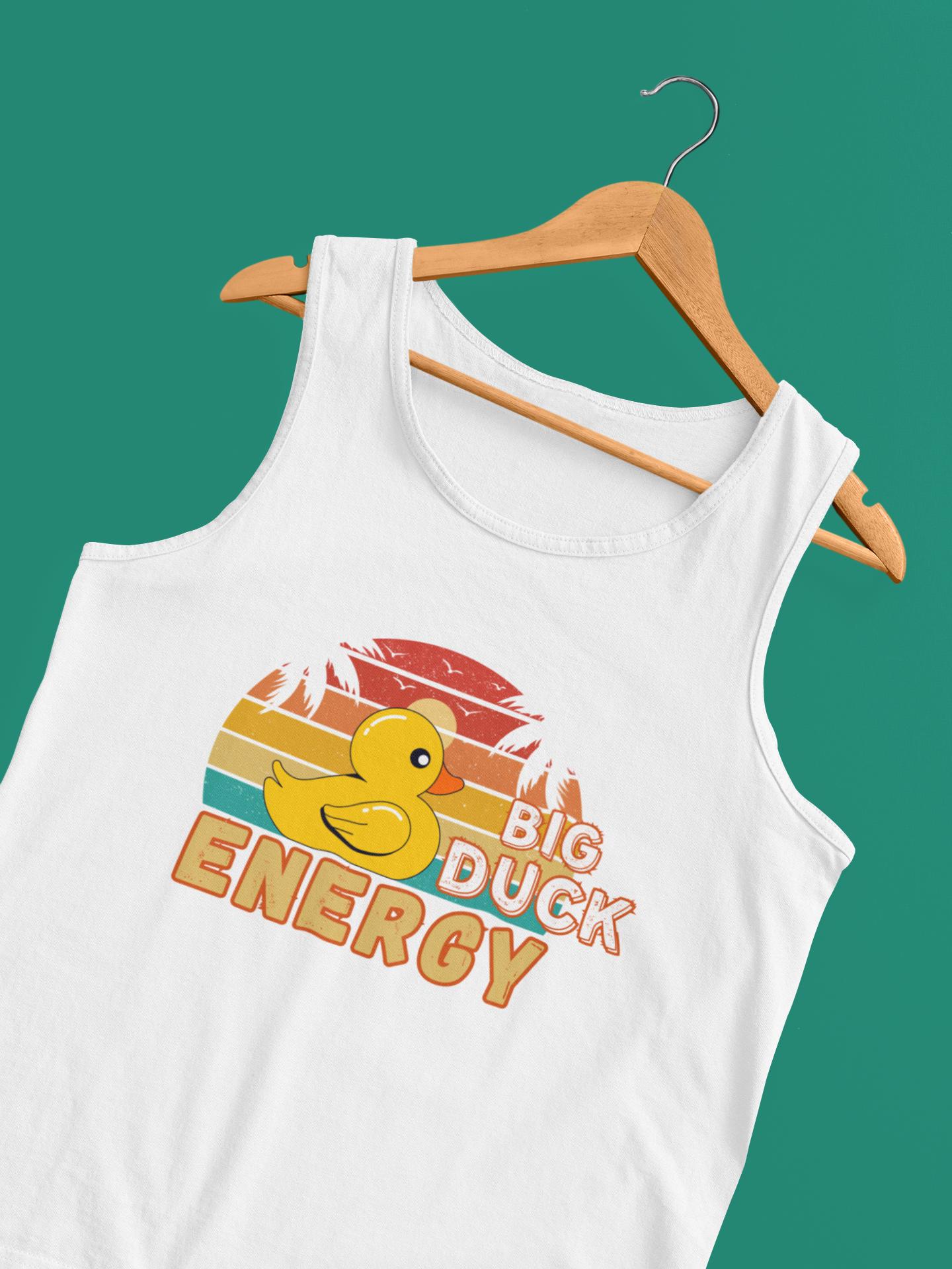 Big Duck Energy Unisex Jersey Tank Top, Fun Summer Apparel, Gift for Duck Lovers, Beachwear, Pool Party Top, Summer Vibes