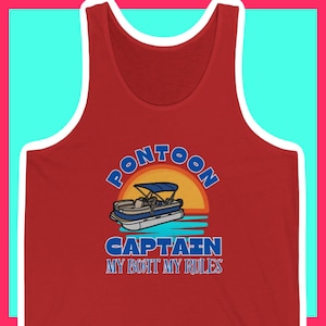 Stegboot Kapitän Mein Boot Meine Regeln Unisex Jersey Tank Top