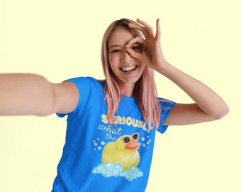 Funny Rubber Duck T-Shirt – "Seriously What the Duck" Graphic Tee
