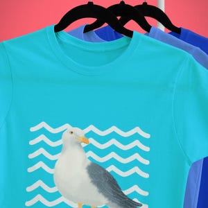 Seagull Graphic Unisex T-Shirt, Coastal Vibes Tee, Beach Lover Gift, Nature-Inspired Apparel, Casual Summer Wear
