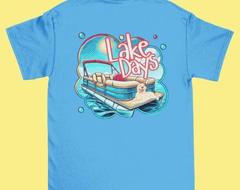 Maglietta Lake Days Pontoon Boat / Maglietta per le vacanze estive