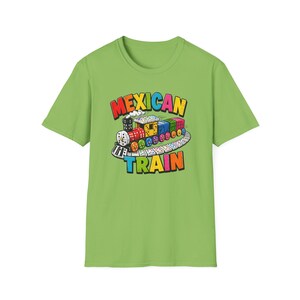 Mexican Train Dominoes T-Shirt | Colorful Train Domino Family Game Night Tee image 8