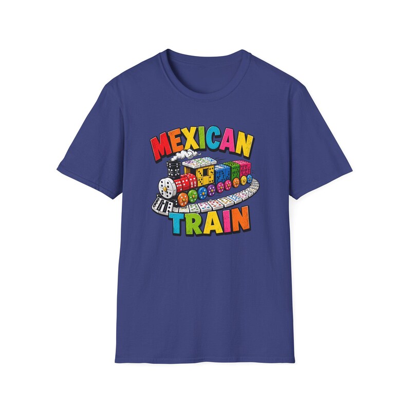 Mexican Train Dominoes T-Shirt | Colorful Train Domino Family Game Night Tee image 14