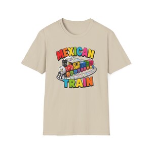 Mexican Train Dominoes T-Shirt | Colorful Train Domino Family Game Night Tee image 5