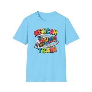 Mexican Train Dominoes T-Shirt | Colorful Train Domino Family Game Night Tee image 11