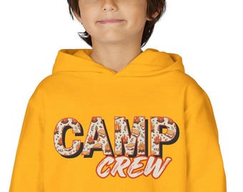 Dziecięca bluza z kapturem Camp Crew | Młodzieżowa bluza kempingowa z nadrukiem s'more