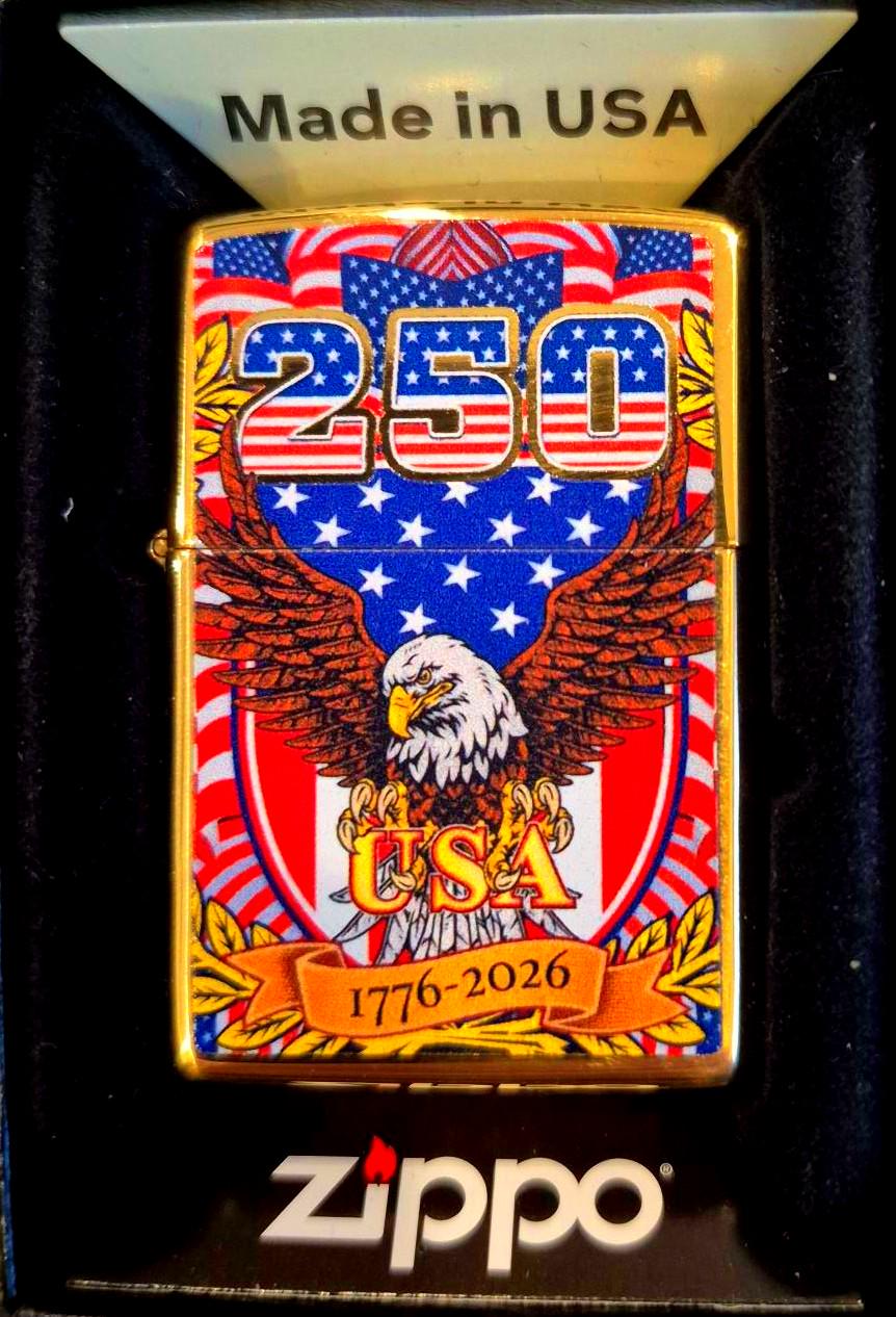 Special Polished Brass USA 250th Anniversary 1776-2026 Zippo