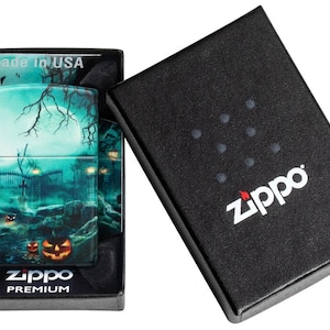 Geweldige meerzijdige Spooky Graveyard Zippo-aansteker