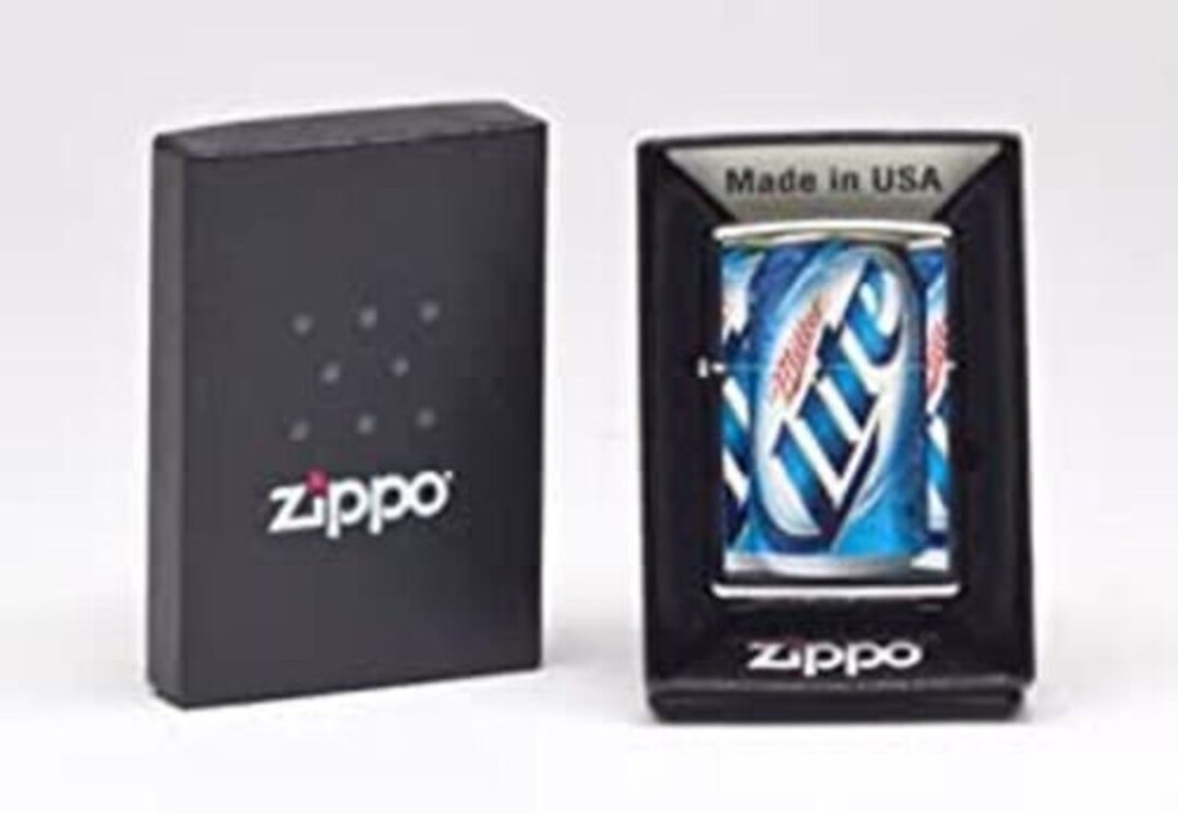 Rare Retired Miller Lite Beer Zippo Lighter Etsy