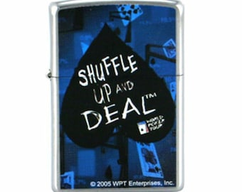 Retired WPT World Poker Tour Shuffle Up & Deal Zippo Lighter