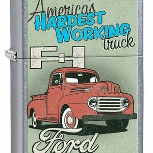 Street Chrome Ford Hardest Working Truck Zippo Lighter