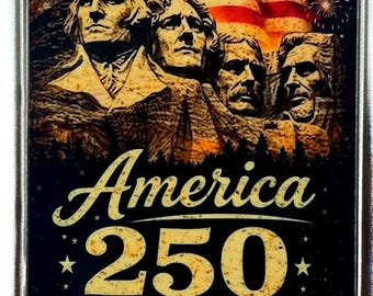 Étui à cigarettes Sharp avec oeuvre d'art du 250e anniversaire des États-Unis, Kings & 100's