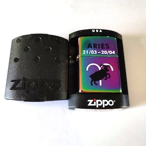 2008 Astrology Aries Spectrum Finish Zippo Lighter Choice Of Inserts