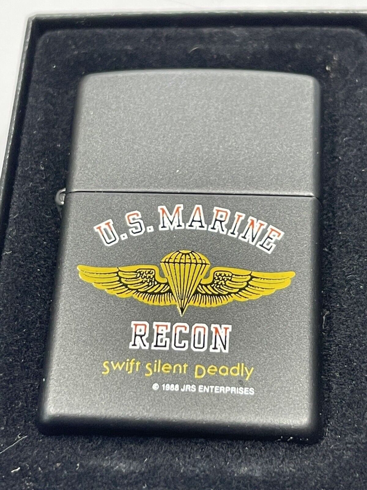 Ultra Rare 1988 US Marines Recon Swift Silent & Deadly Zippo 