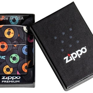 Retro Multisided 540 Design 45 Reccords Zippo Lighter