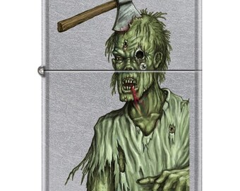 Zombie Axe Head Street Chrome ZIPPO LIGHTER