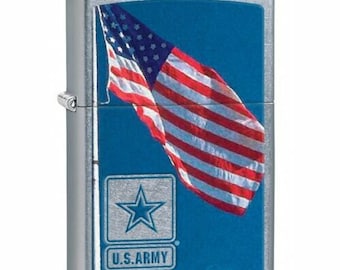 Collectable U.S. Army Flag Street Chrome Zippo Lighter