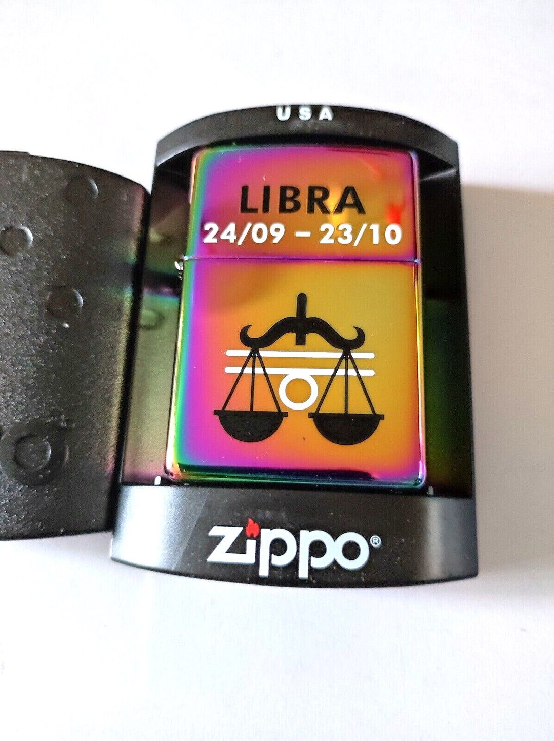 2005 Libra Astrological Spectrum Finish Zippo Lighter Choice of