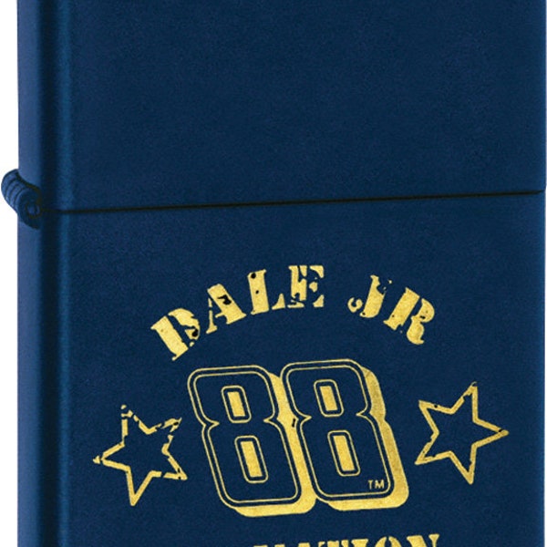 Raro encendedor Zippo 2010 Dale Earnhardt Jr #88 Dale Jr Nation Nascar azul marino