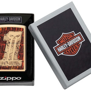 Gorgeous Brass Fusion Harley Davidson  #1  Zippo Lighter