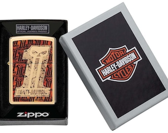 Splendido accendino Zippo #1 Harley Davidson in fusione di ottone