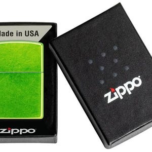 Cool Lurid Green Zippo Lighter