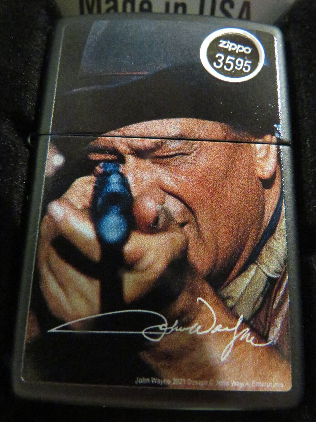 Retired John Wayne Pointing Gun Zippo Lighter Etsy