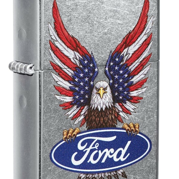 Sweet Street Chrome Ford Logo Eagle Zippo Lighter