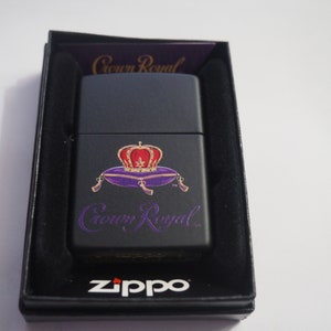 Sharp Black Crown Royal Zippo Lighter
