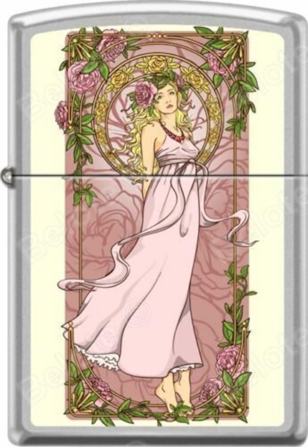 Sweet Art Nouveau Pinup Girl Zippo Lighter - Etsy