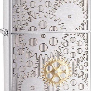 Gorgeous 2018 Engraved Mechanical Gears Zippo Lighter