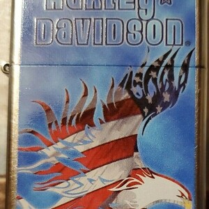 Zippo Lighter: Rare Retired 2011 Harley Davidson Patriotic Eagle