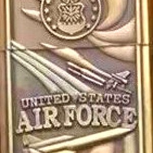 Amazing Brass Finish Air Force Military Service Case Lighter