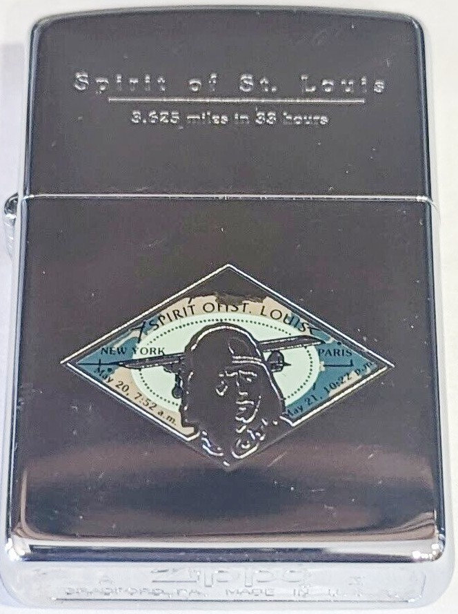 Ultra Rare 1994 Charles Lindbergh Spirit Of St Louis Aviation History Zippo  Lighter
