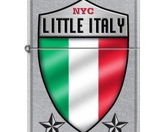 New York-Little Italy Design" Lighter, Street Chrome  Zippo Lighter