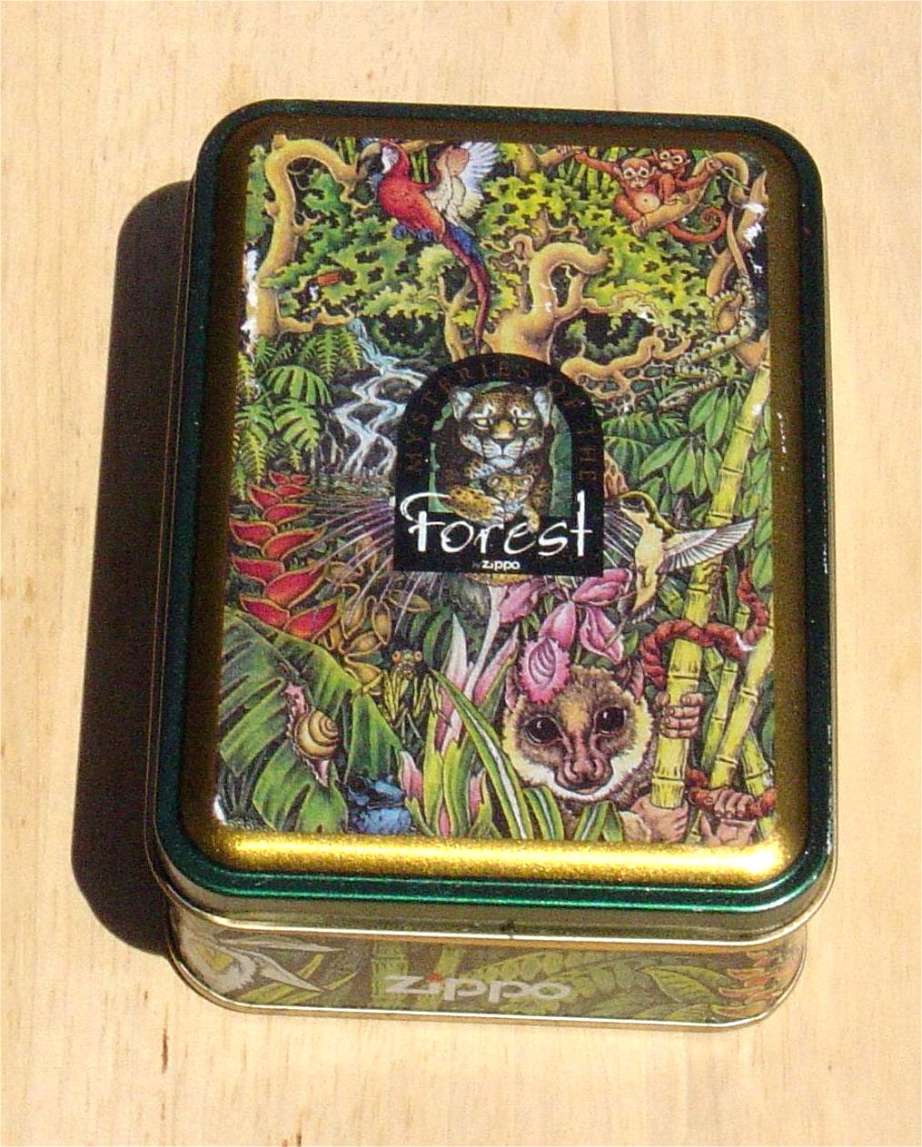 Zippo Mysteries of the Forest, 1995 Feuerzeug aus Messing, In 