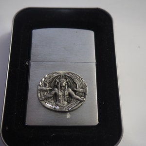 Vintage  Retired Indian Brave Emblem Zippo Lighter
