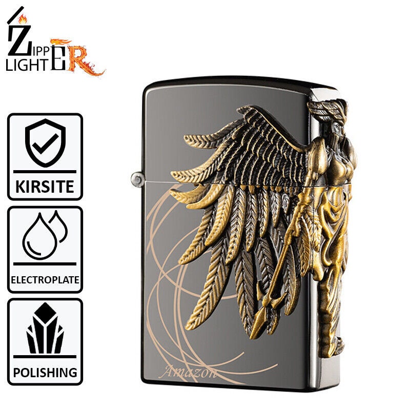Fancy Amazing Golden Angel Emblem Case Lighter - Etsy
