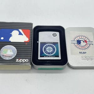Rare 2006 ZIPPO 20661 Seattle Mariners MLB Street Chrome Lighter MINT