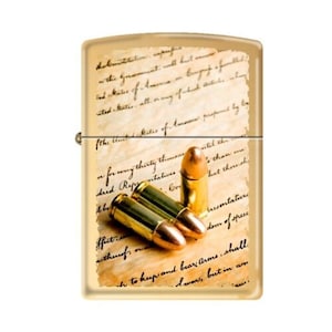 Brass 2nd Amendment Bullets Zippo Lighter