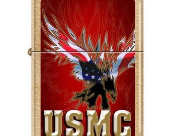 1989年 アメリカ海兵隊 ジッポーライター：鷲、地球儀、錨