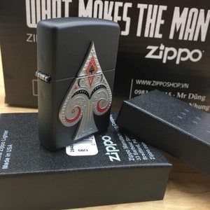 Prachtige Ace Of Spades-embleem Zippo-aansteker