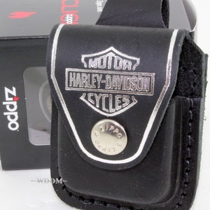 Sharp Lazer Engraved Harley Davidson  Zippo Lighter Case