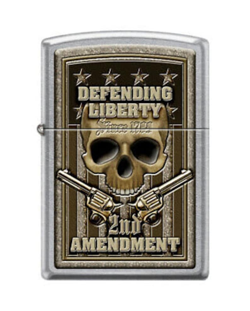 2nd Amendment Skull Guns Zippo Lighter Etsy Canada